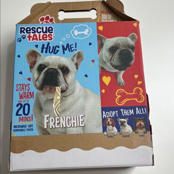Little Tikes Rescue Tales Cuddly Pup Frenchie Microwavable Pouch NEW - Picture 2 of 4